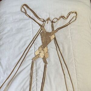 Elegant Gold Women's Body Chain Accessory